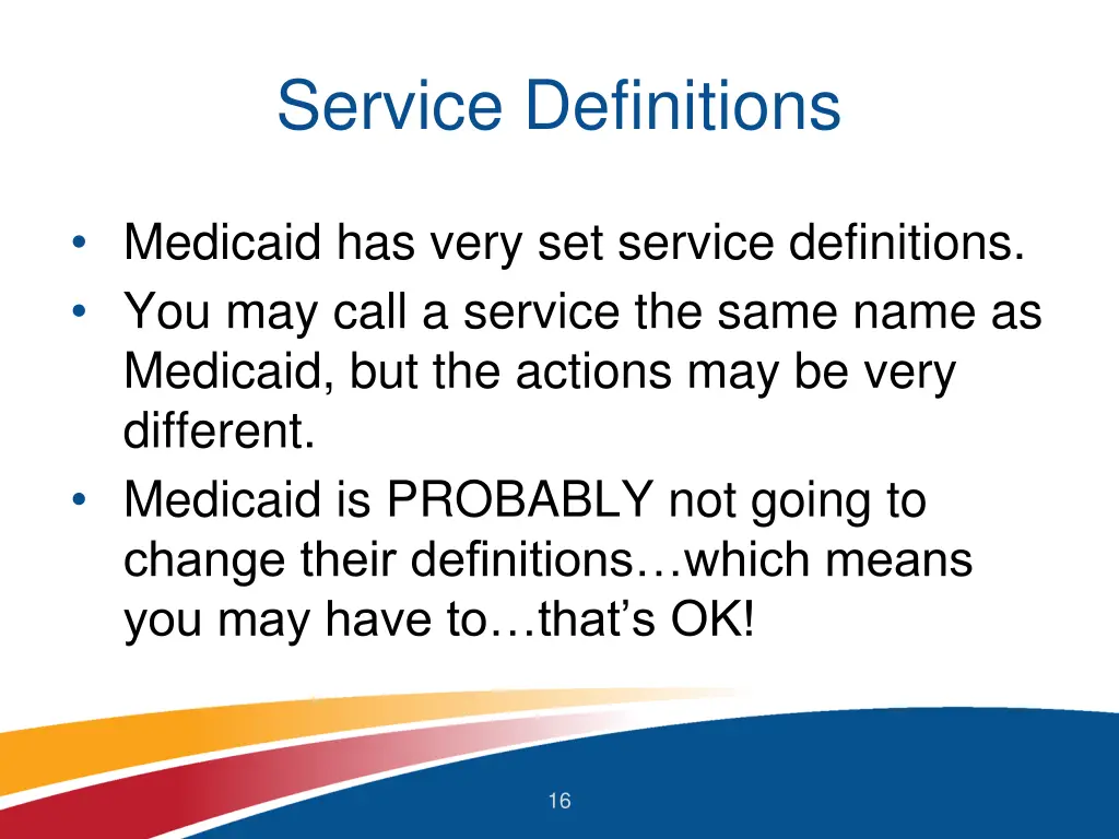 service definitions