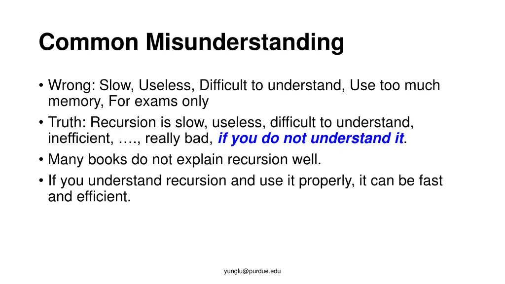 common misunderstanding