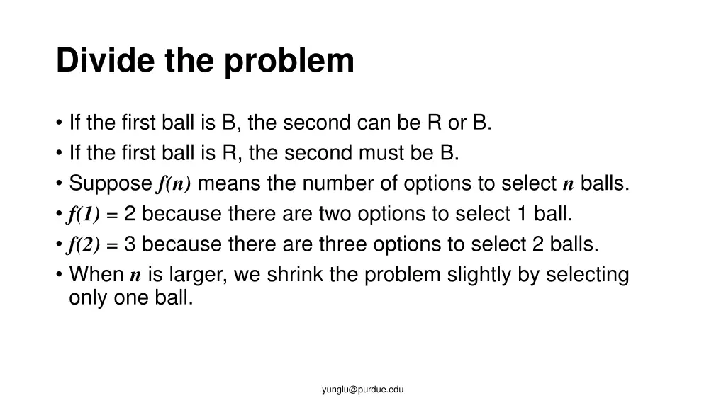 divide the problem 1