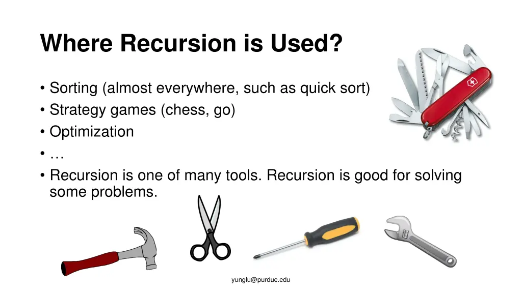 where recursion is used