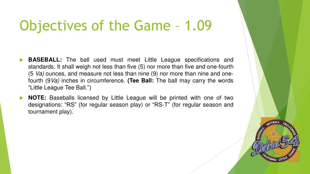 objectives of the game 1 09
