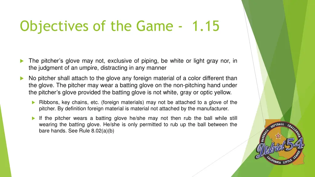 objectives of the game 1 15
