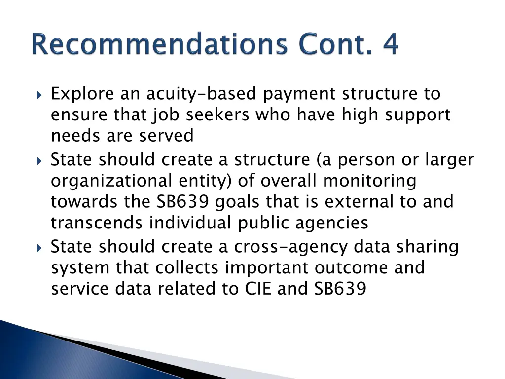 explore an acuity based payment structure