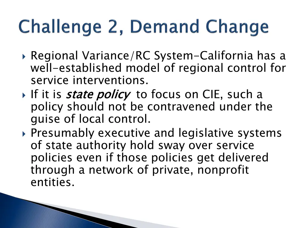 regional variance rc system california has a well