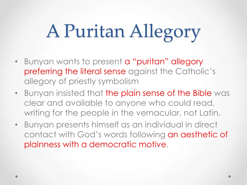 a puritan allegory
