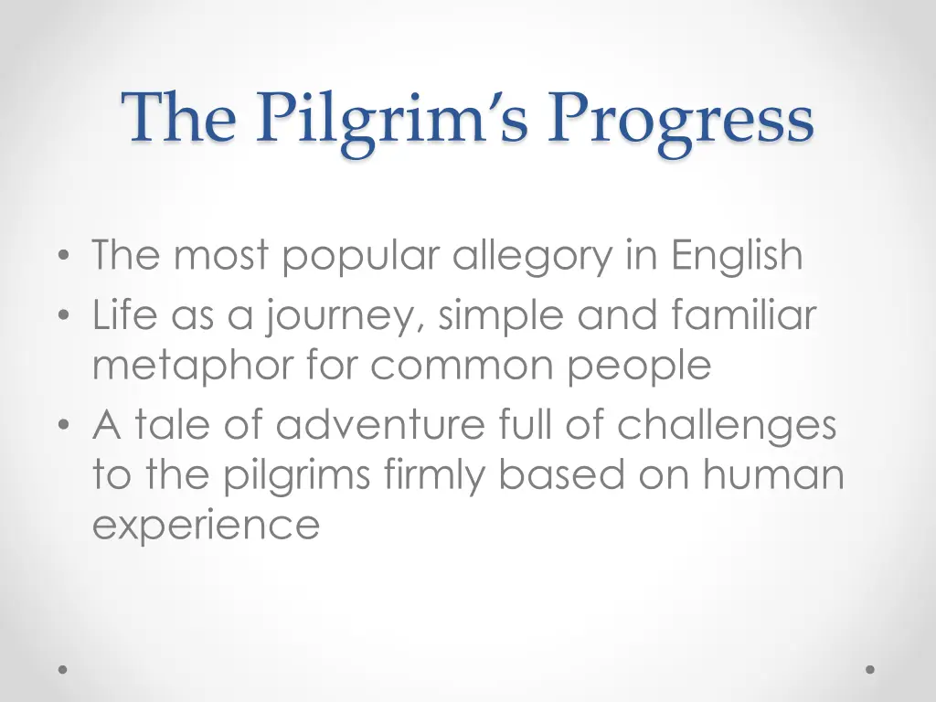 the pilgrim s progress