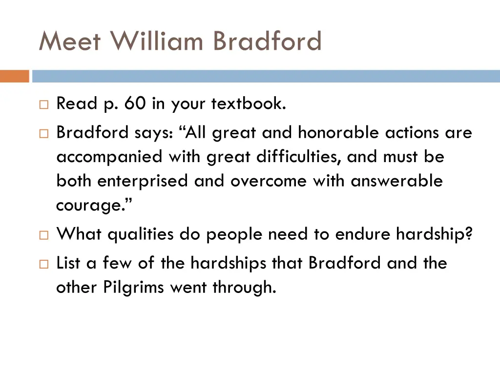 meet william bradford