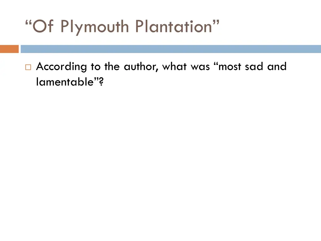 of plymouth plantation