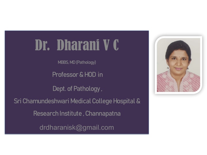 dr dharani v c