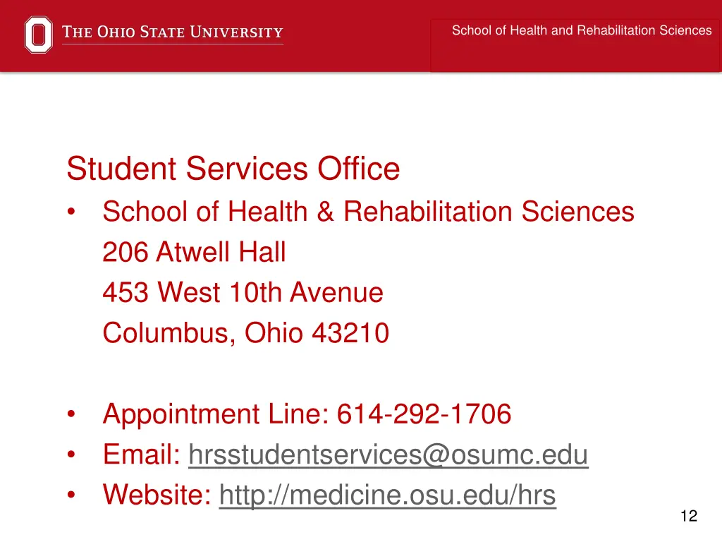 school of health and rehabilitation sciences 2