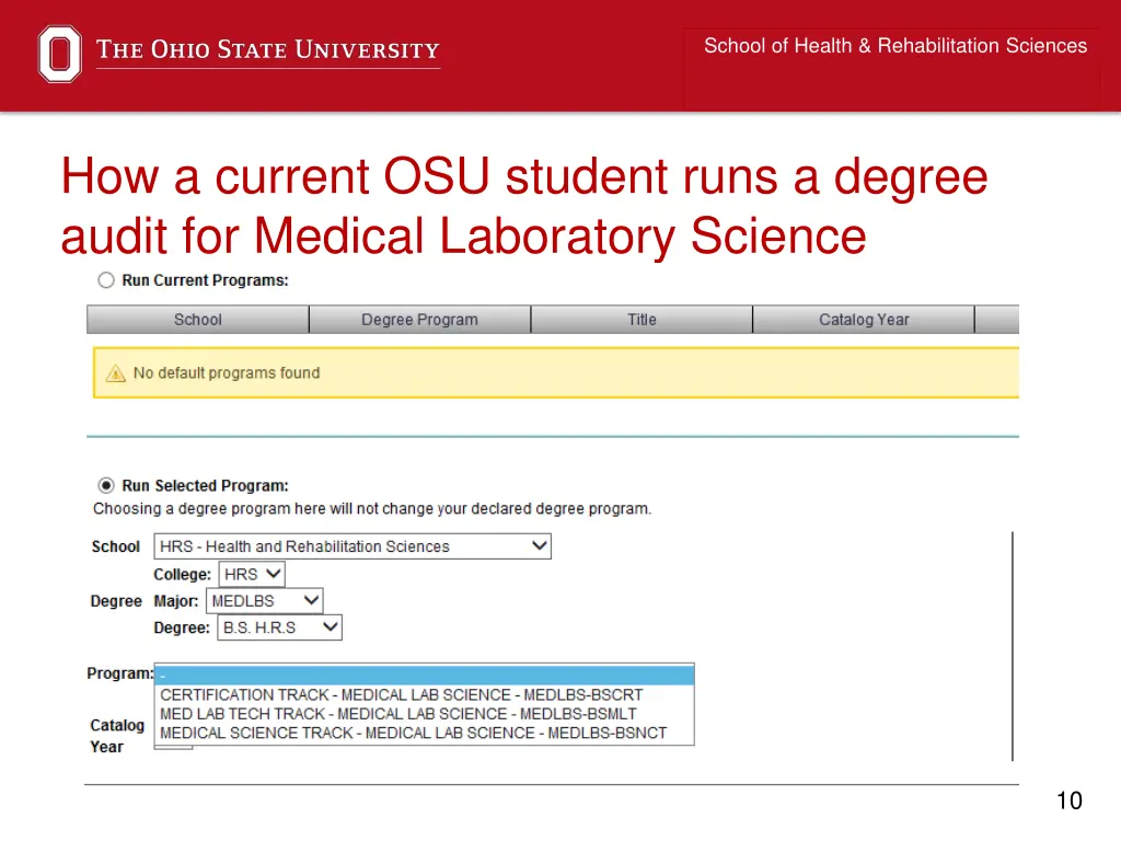 school of health rehabilitation sciences 6