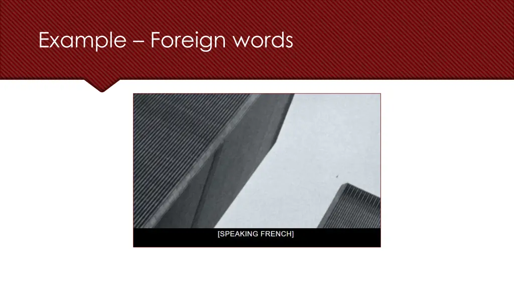 example foreign words
