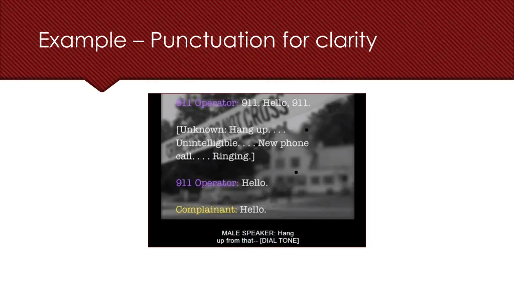 example punctuation for clarity
