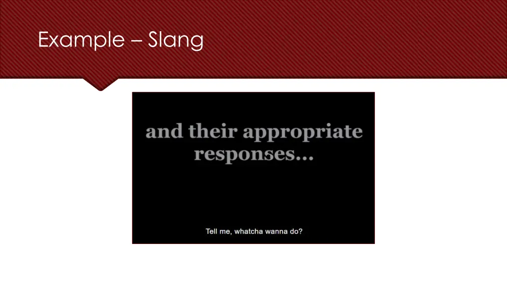 example slang