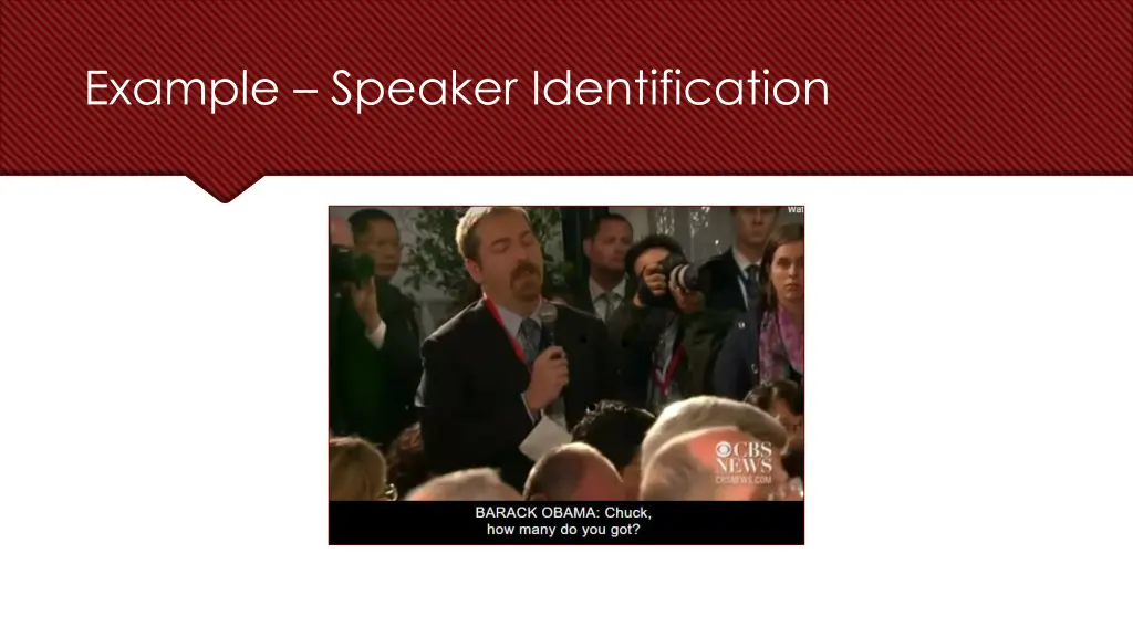 example speaker identification