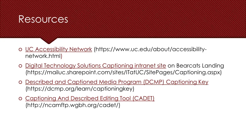 resources
