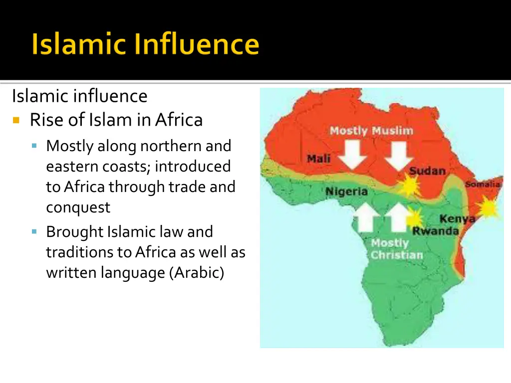 islamic influence rise of islam in africa mostly