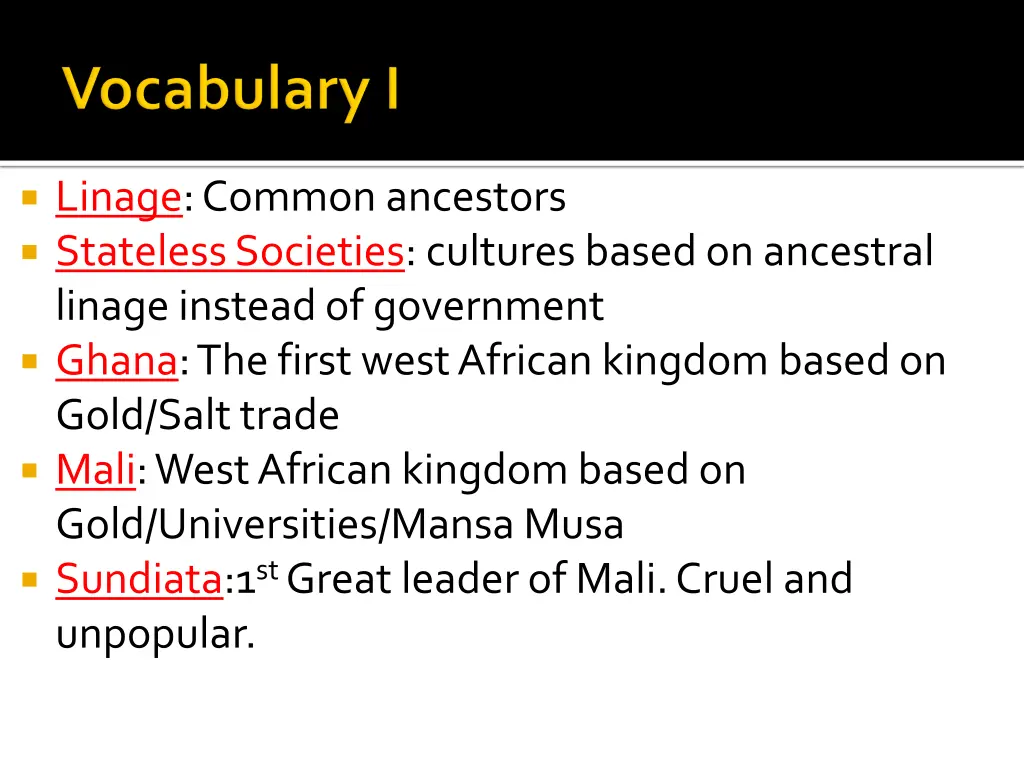 linage common ancestors stateless societies