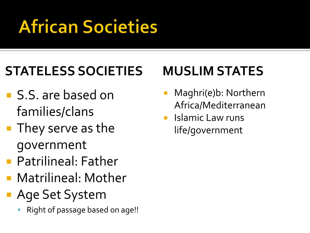 stateless societies