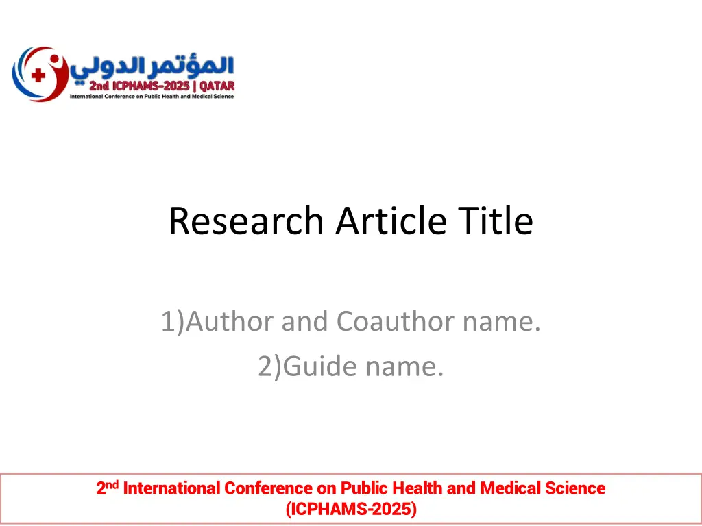 research article title