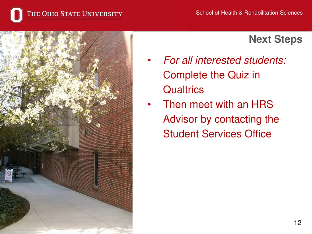 school of health rehabilitation sciences 8