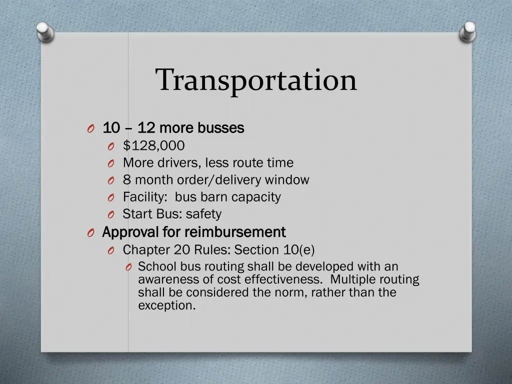transportation