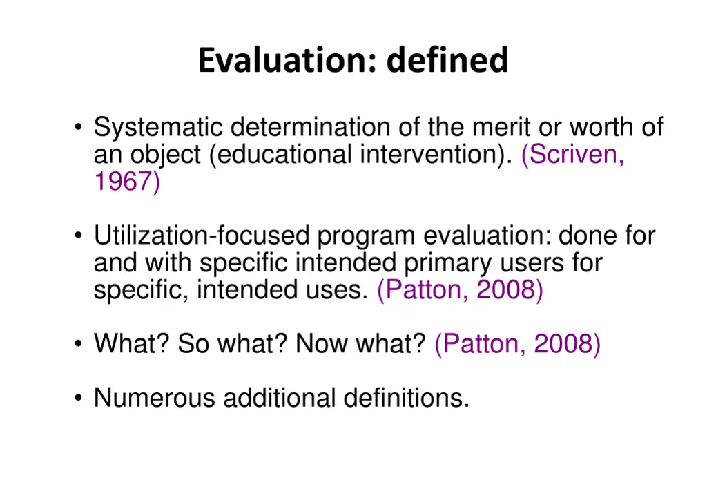 evaluation defined
