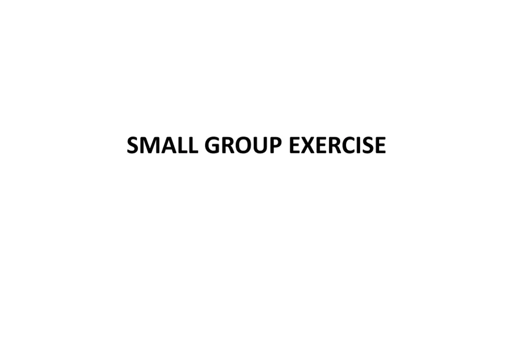 small group exercise