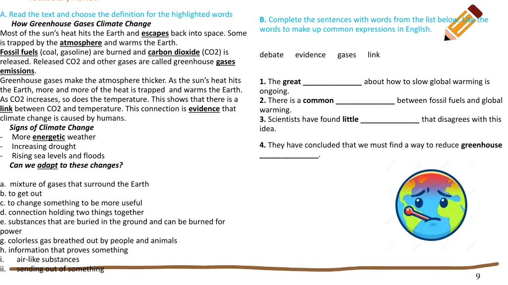 vocabulary review