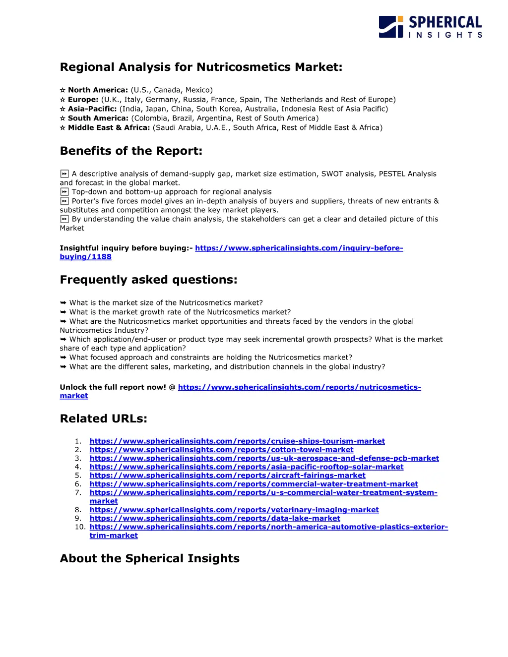 regional analysis for nutricosmetics market