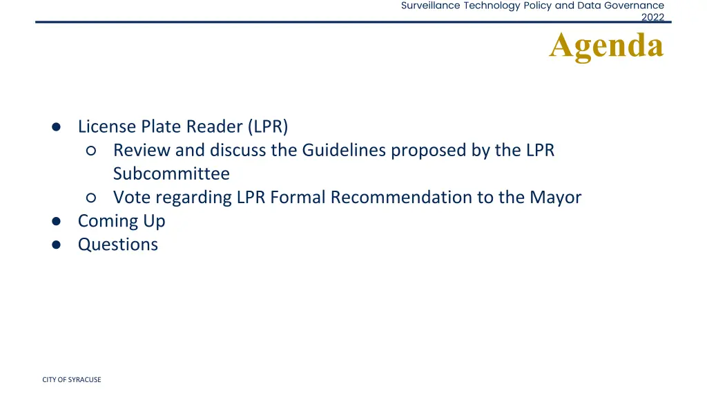 surveillance technology policy and data governance 1
