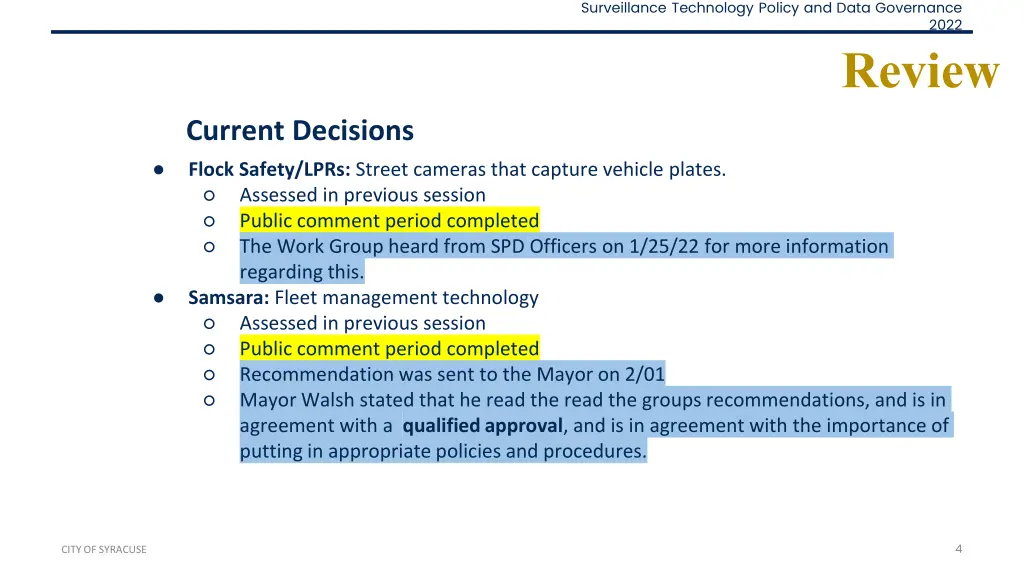 surveillance technology policy and data governance 3