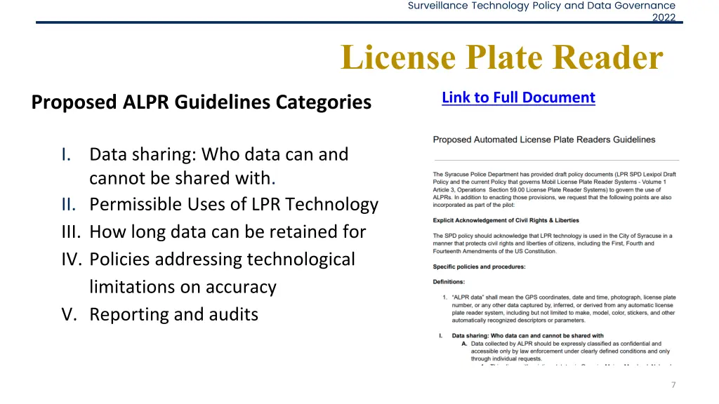 surveillance technology policy and data governance 5