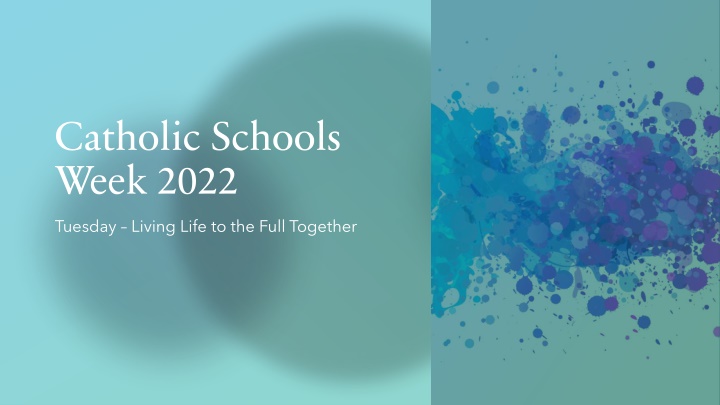 catholic schools week 2022