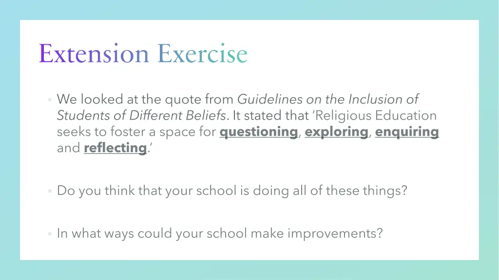 extension exercise 1