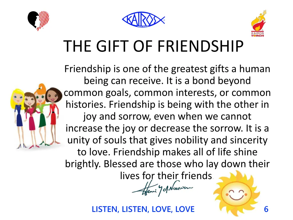 the gift of friendship