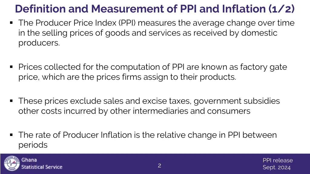 definition and measurement of ppi and inflation