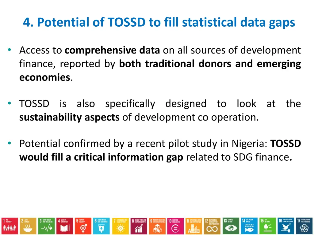 4 potential of tossd to fill statistical data gaps