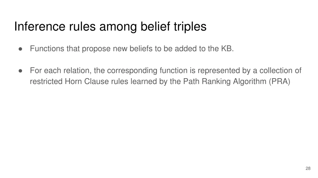 inference rules among belief triples