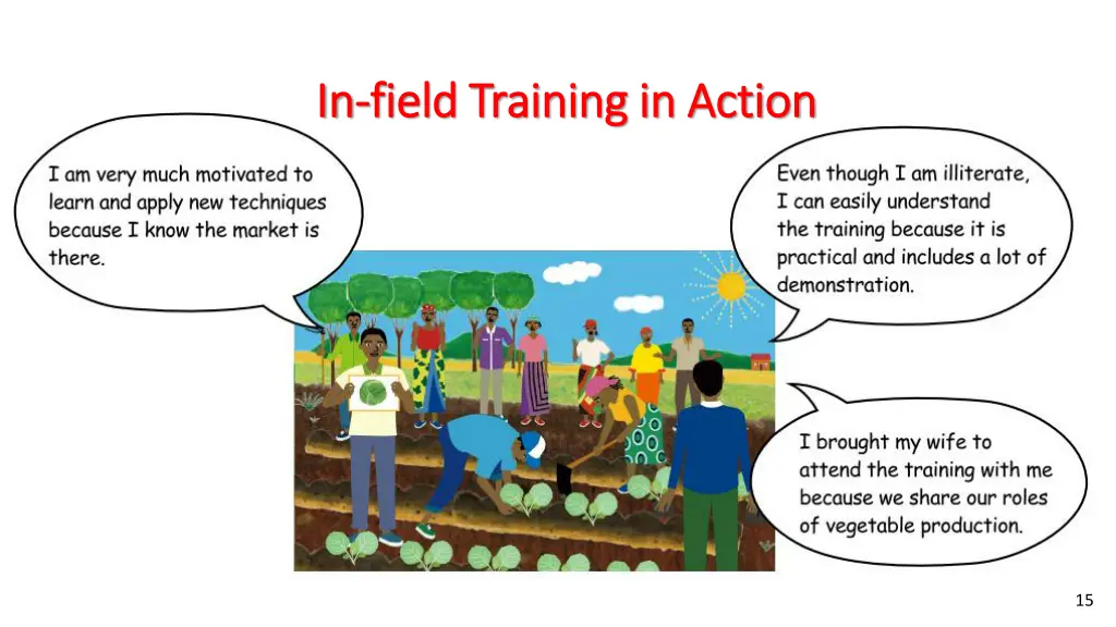 in in field training in action field training