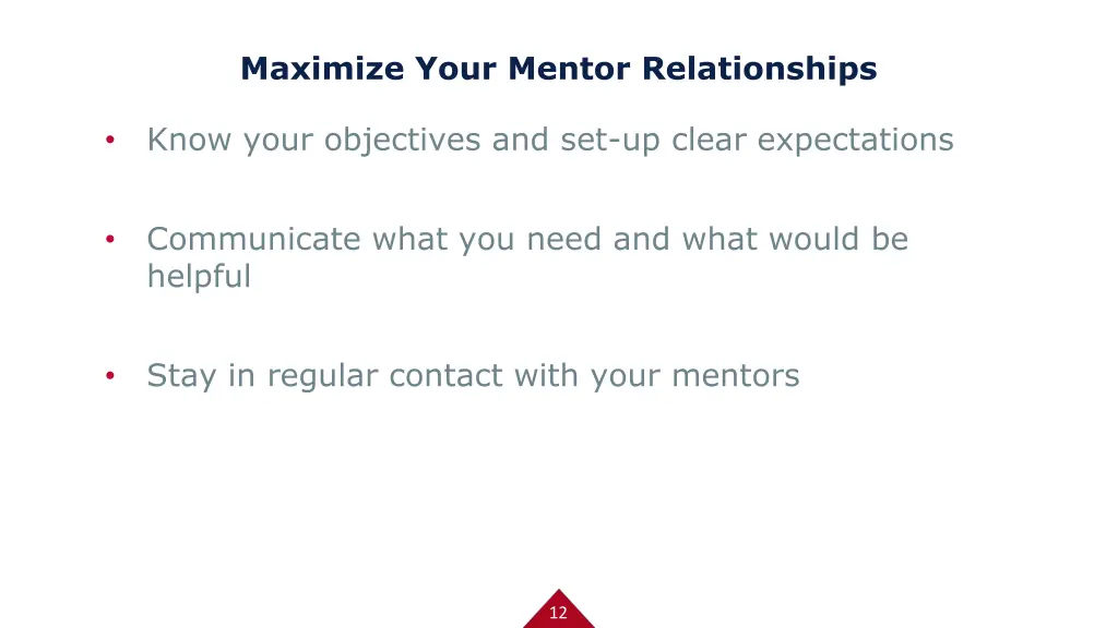 maximize your mentor relationships