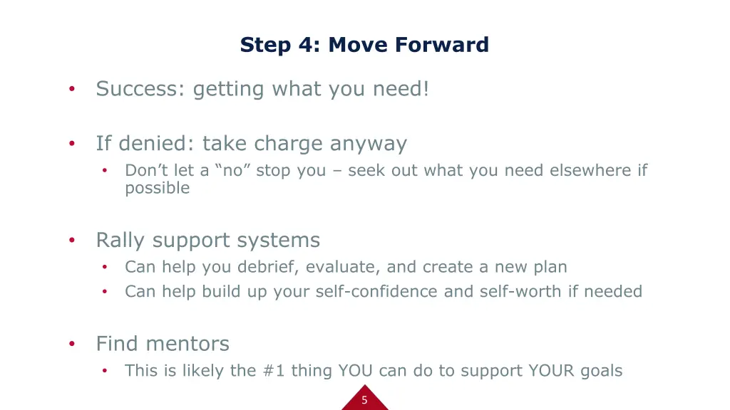 step 4 move forward