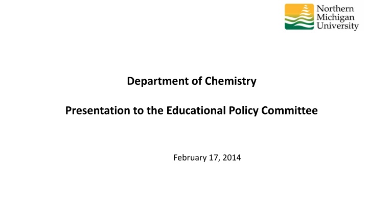 department of chemistry