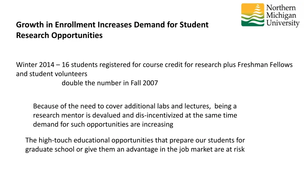 growth in enrollment increases demand for student