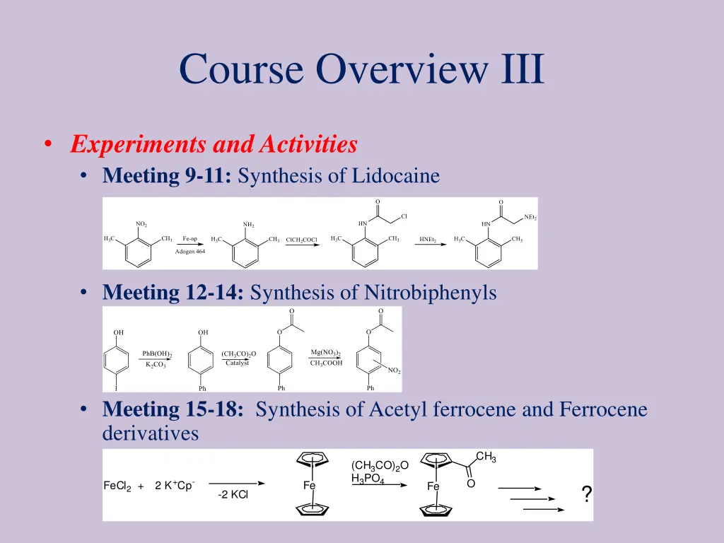 course overview iii