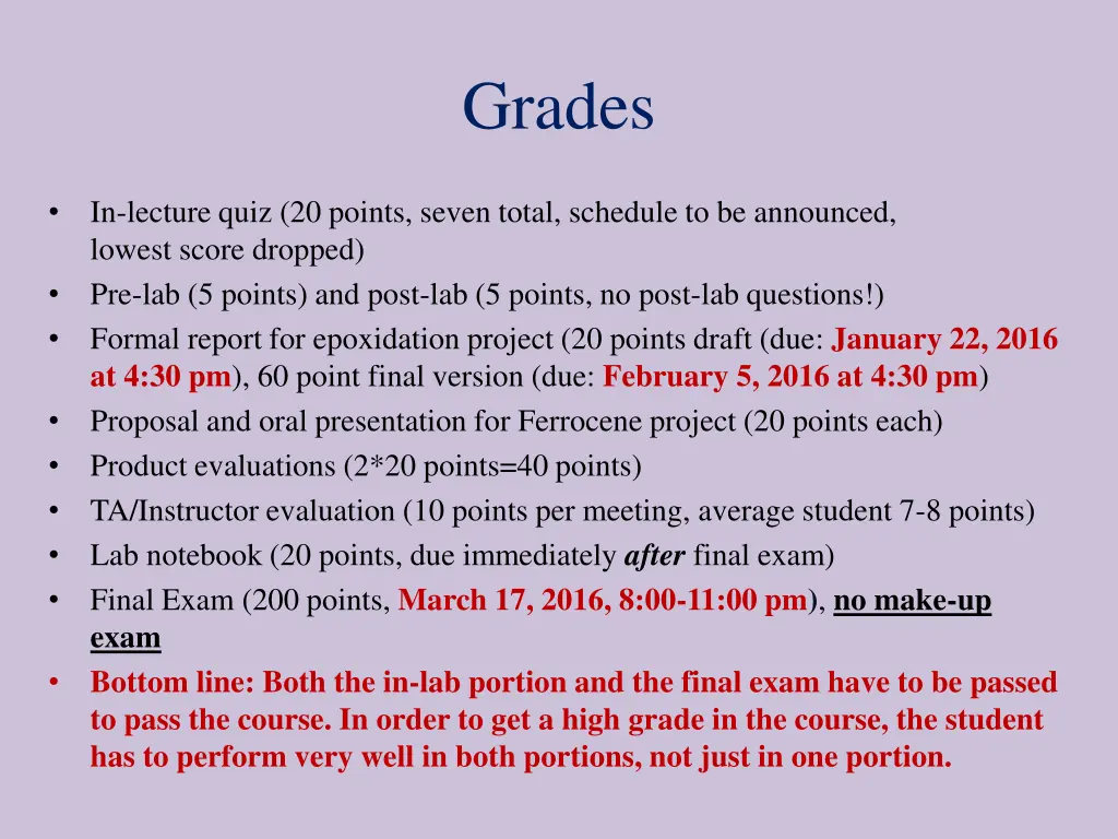 grades