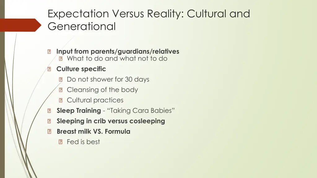 expectation versus reality cultural
