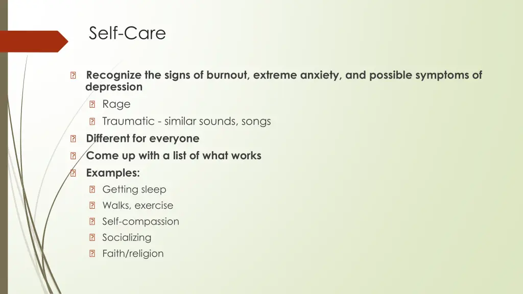self care