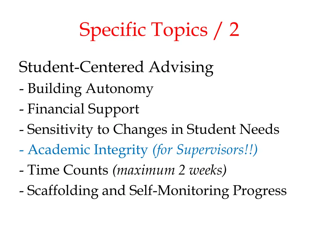 specific topics 2