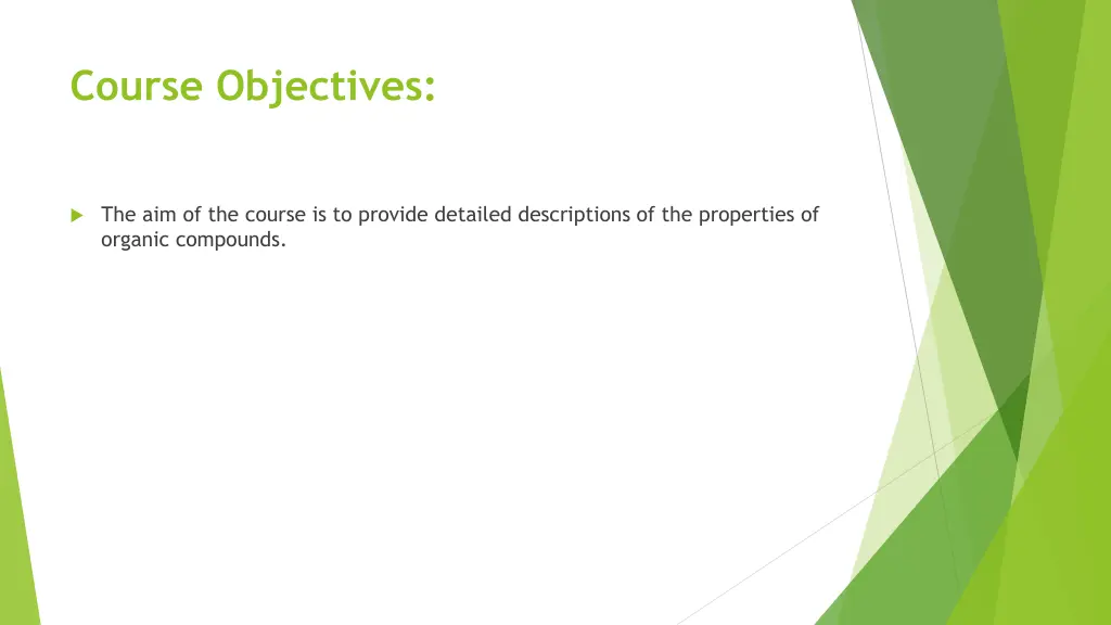 course objectives